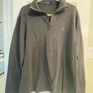Ralph Lauren Men's Gray Zip-Up Sweater